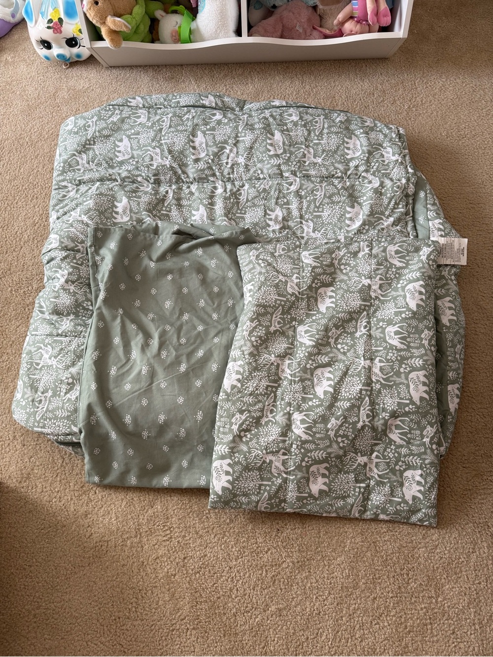 BEDDYS Sage Green TWIN zipper bedding